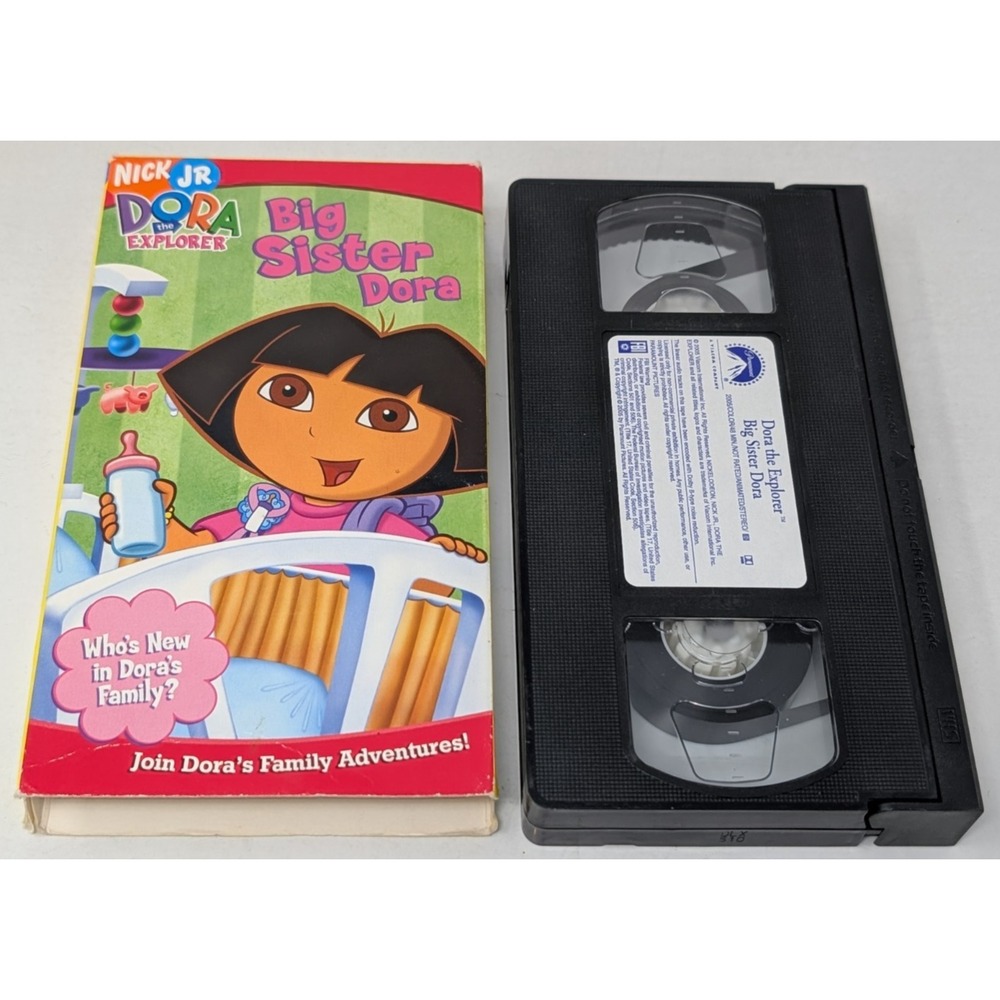 Dora the Explorer Big Sister Dora VHS Tape 2005 Nick Jr Nickelodeon Kids Cartoon